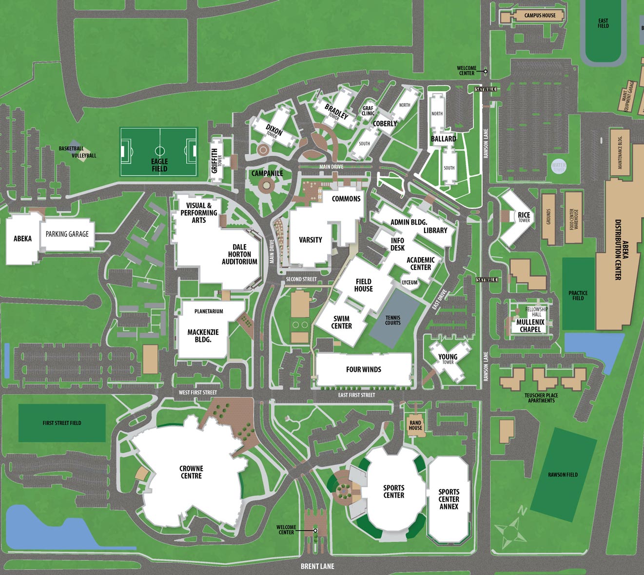 Campus Map Pensacola Christian College