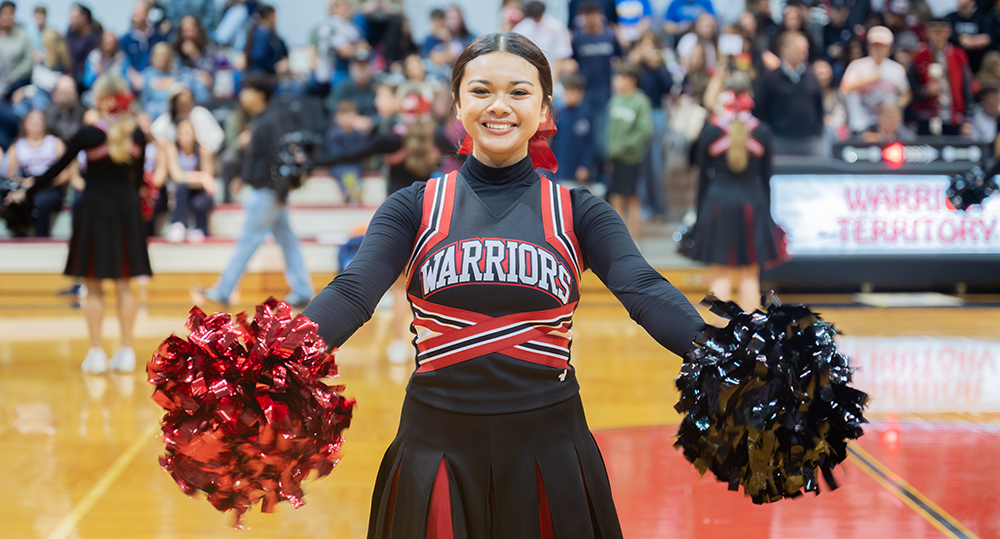 Cheerleader smiling