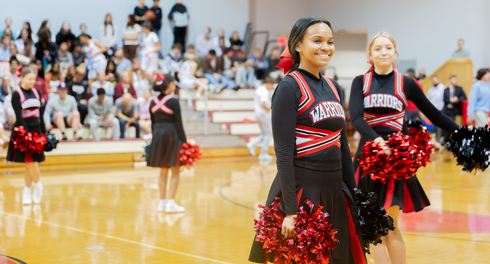 Cheerleader smiling