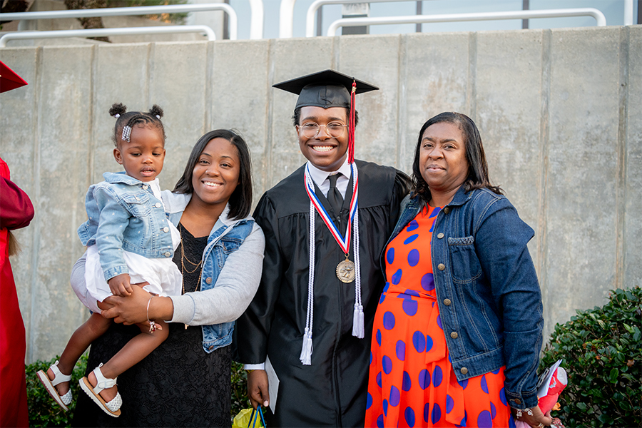 Graduate and family