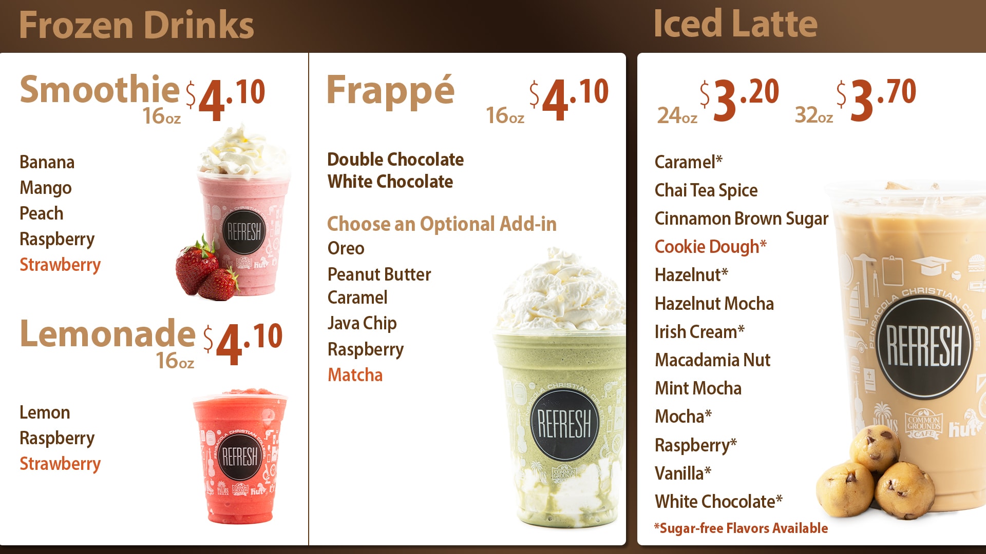 Common Grounds Menu