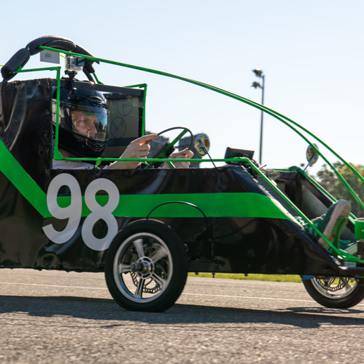 electric vehicle in race