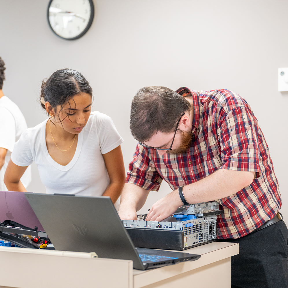 Students on computer