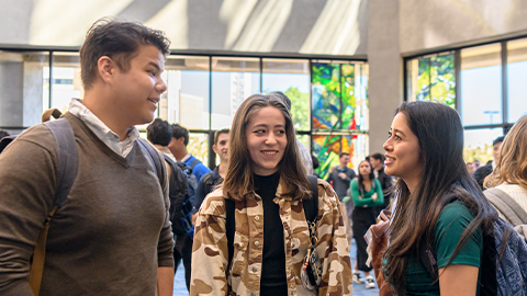 students in chapel