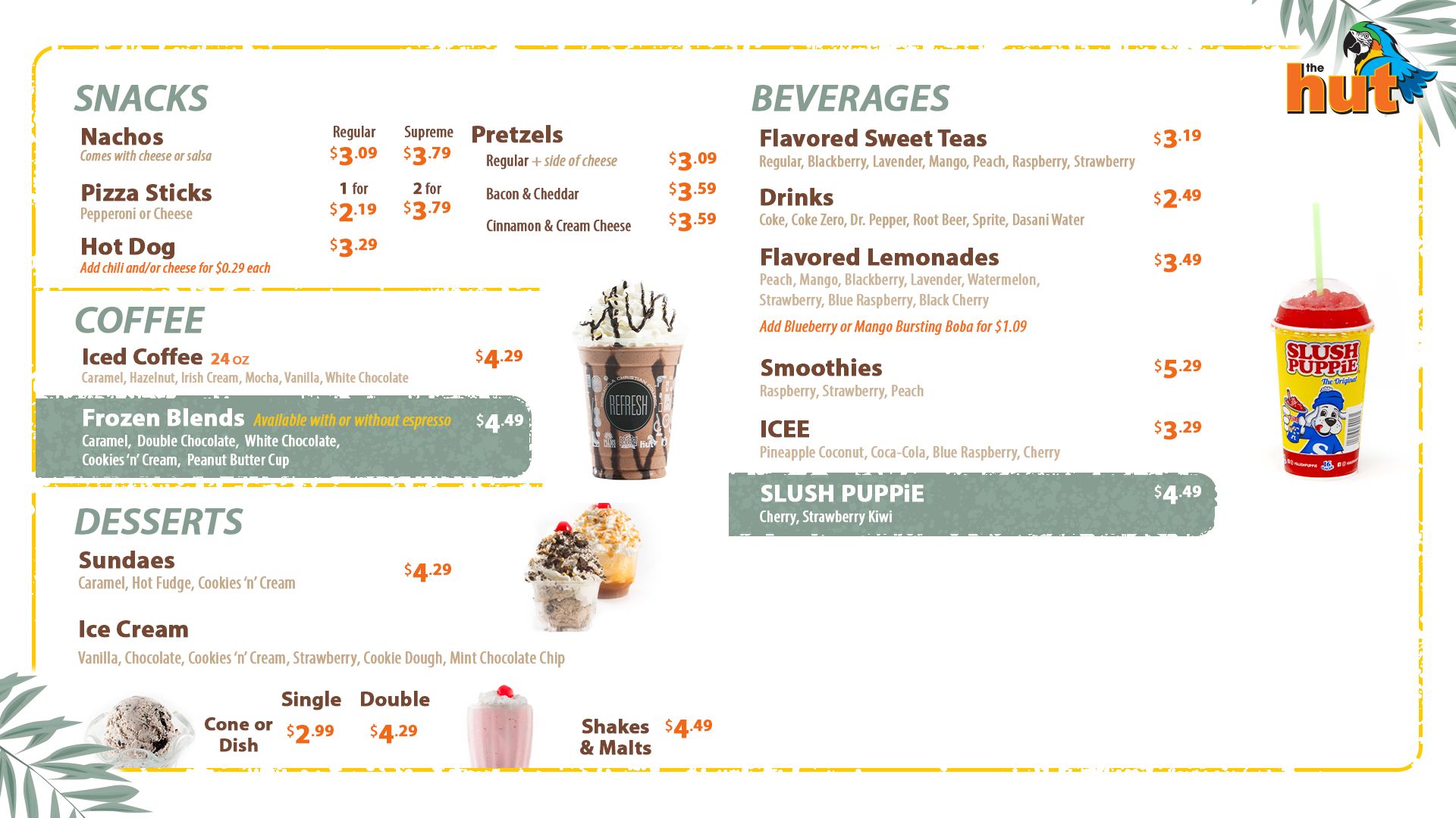 Hut Menu