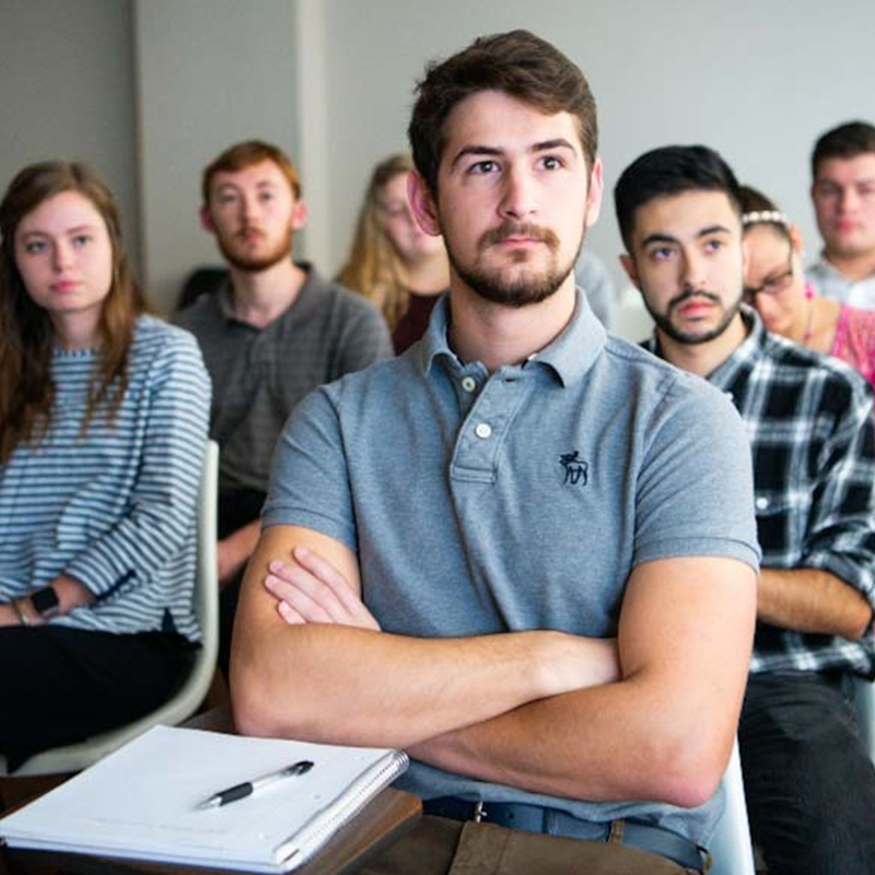 Student in classroom