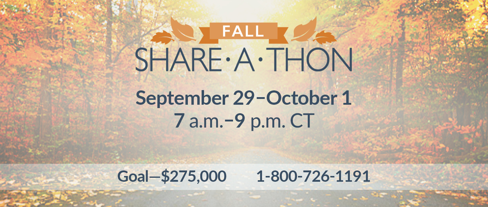 Fall Share-a-thon Goal