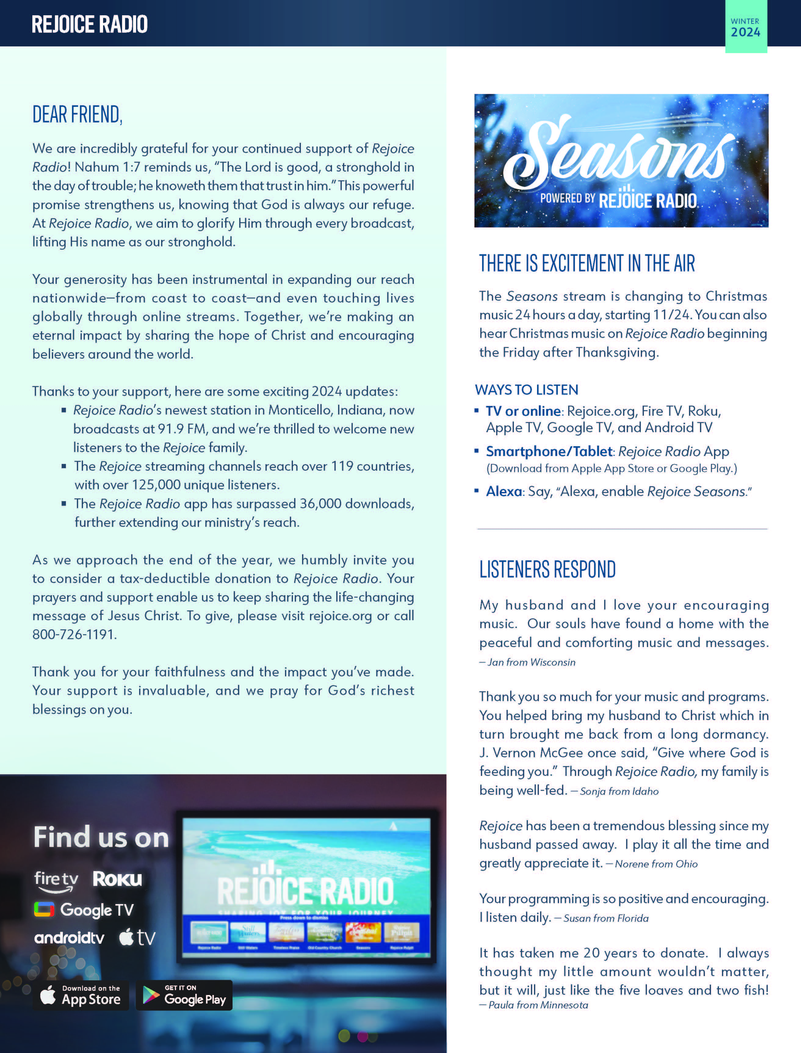 Christmas Newsletter