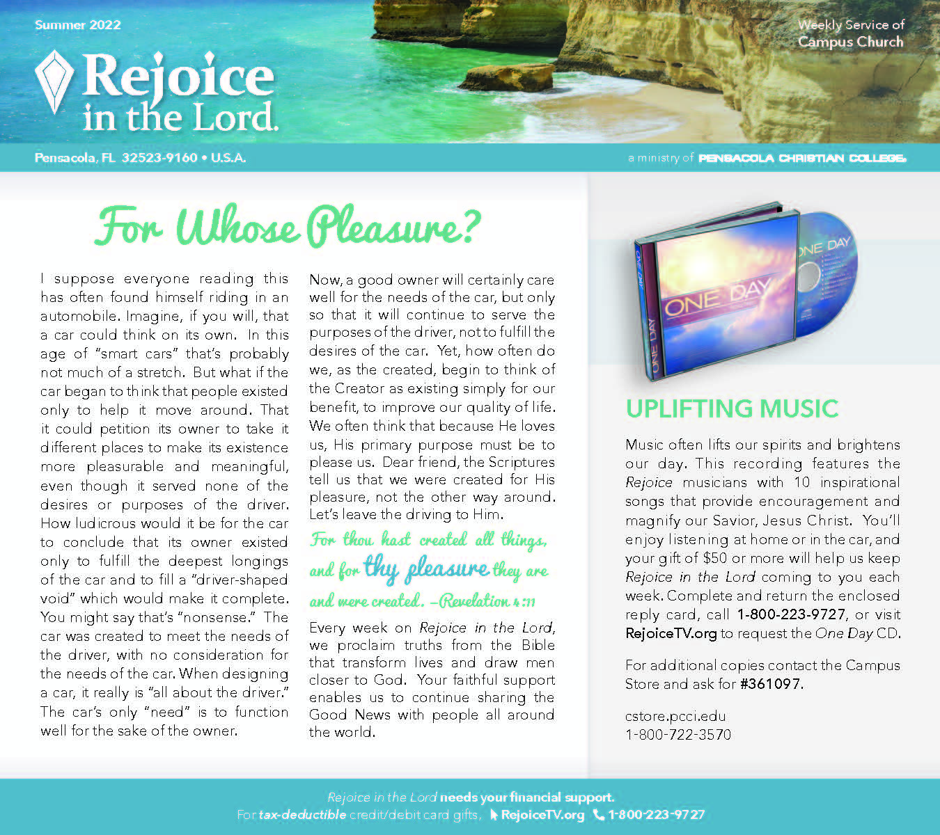 Summer 2022 Rejoice in the Lord Newsletter PDF