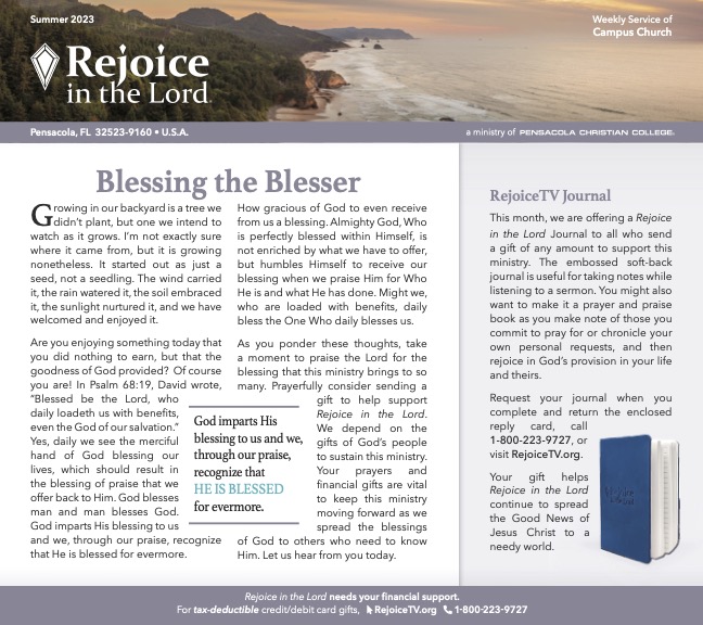 Summer 2023 Rejoice in the Lord Newsletter PDF