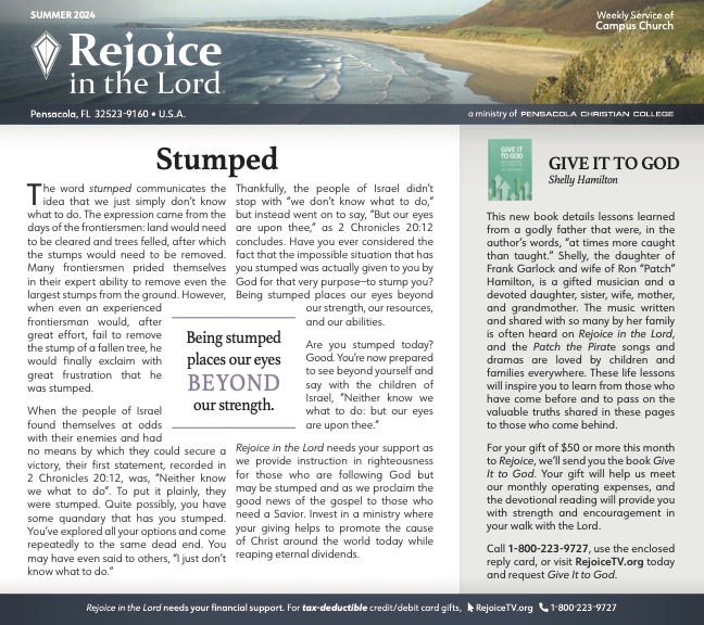Summer 2024 Rejoice in the Lord Newsletter PDF