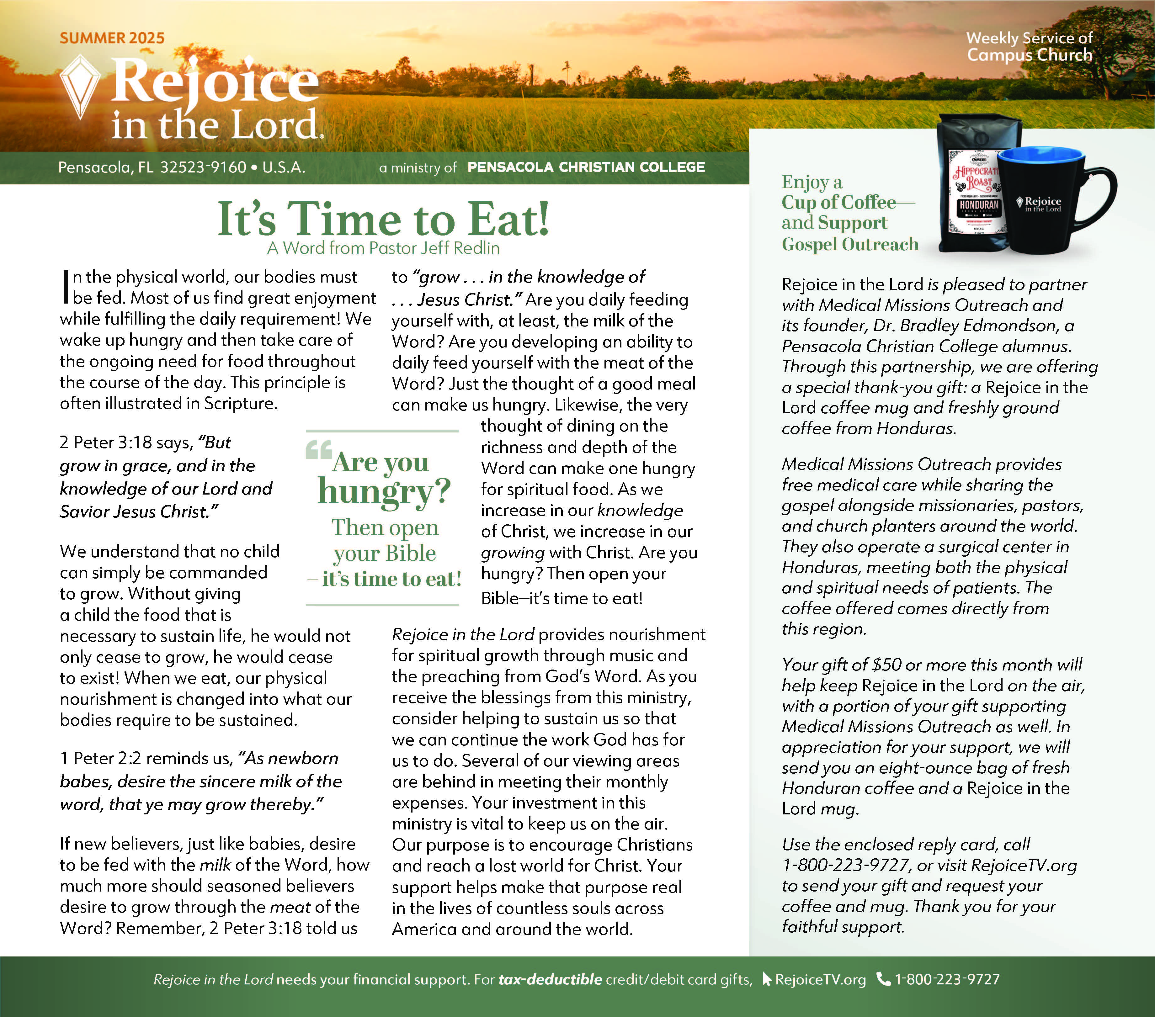 Summer 2025 Rejoice in the Lord Newsletter PDF