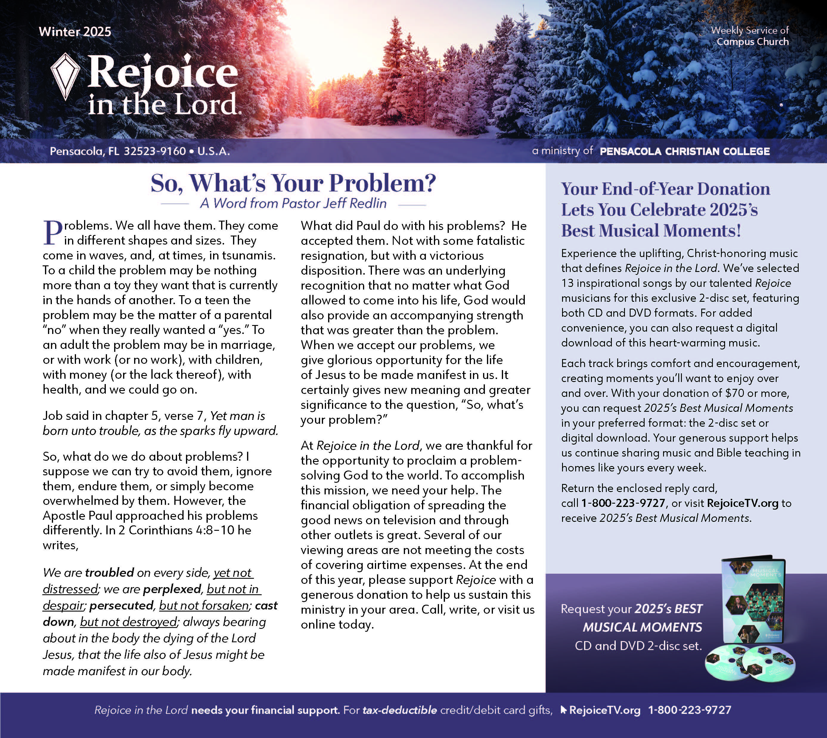Fall 2025 Rejoice in the Lord Newsletter PDF