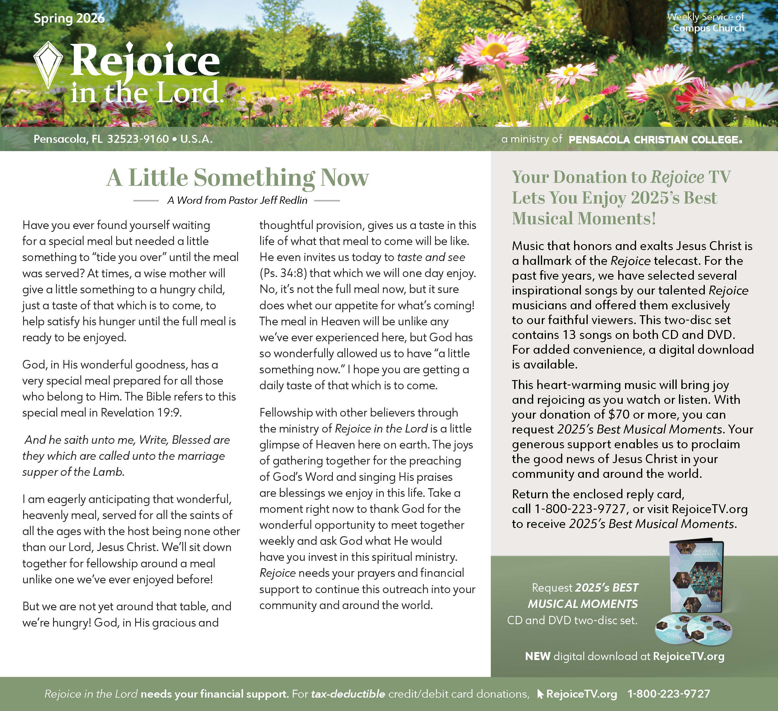 Fall 2025 Rejoice in the Lord Newsletter PDF