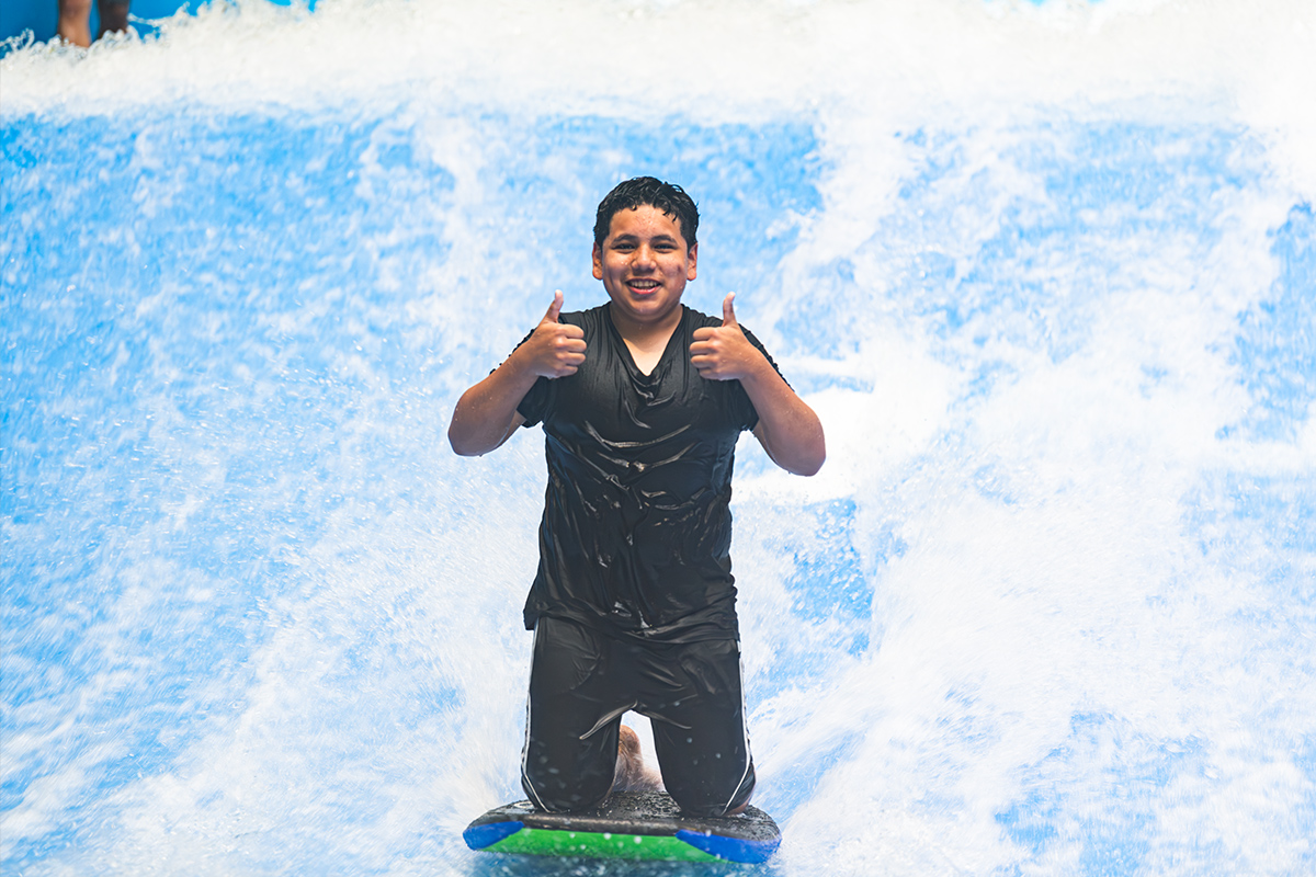 Teen Extreme Camper at the waterpark