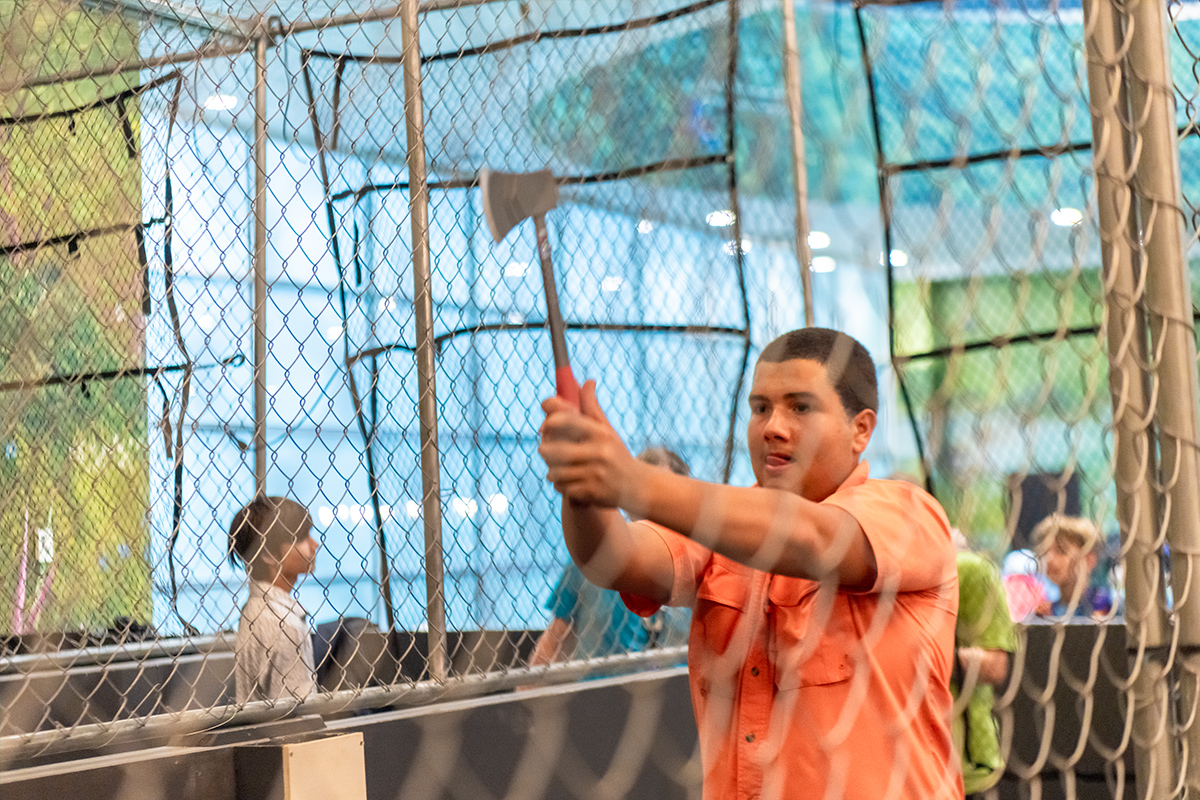 Teen Extreme Camper Axe Throwing