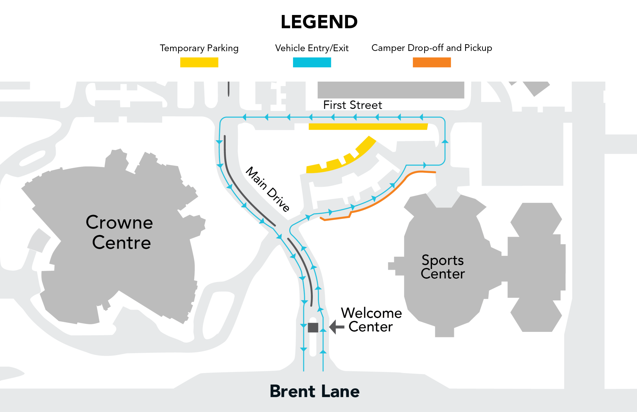 Sports Center Day Camp Traffic Map